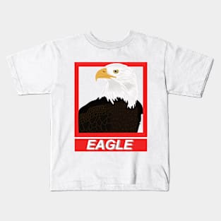 Illustration of a white-headed eagle Kids T-Shirt